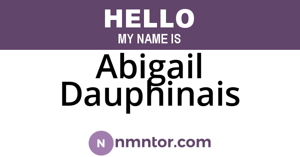 Abigail Dauphinais