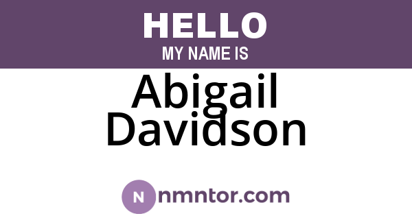 Abigail Davidson
