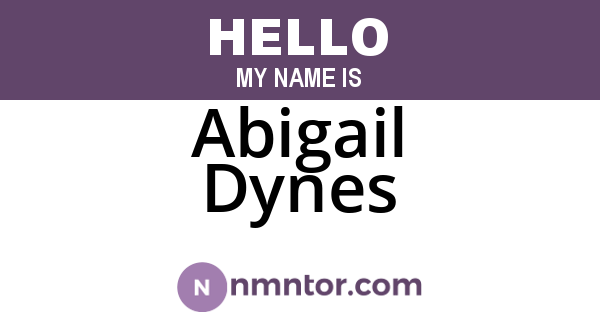 Abigail Dynes