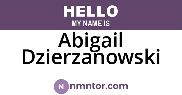 Abigail Dzierzanowski