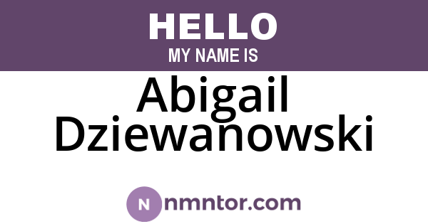Abigail Dziewanowski
