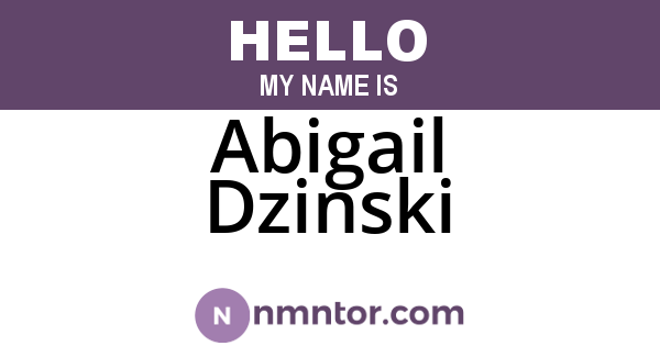 Abigail Dzinski