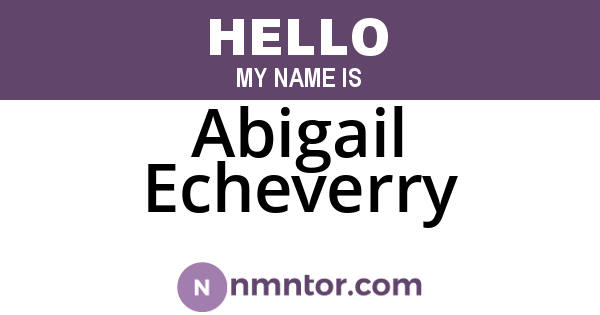 Abigail Echeverry