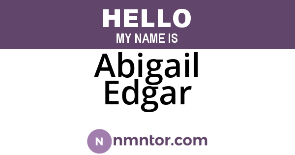 Abigail Edgar