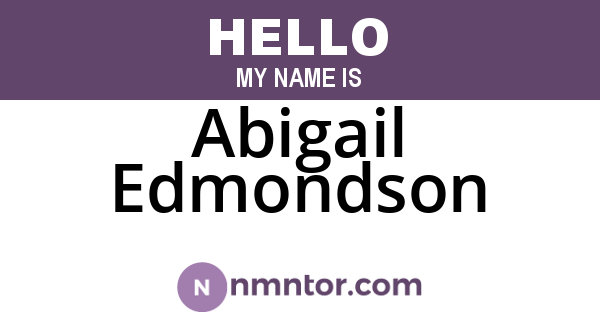 Abigail Edmondson