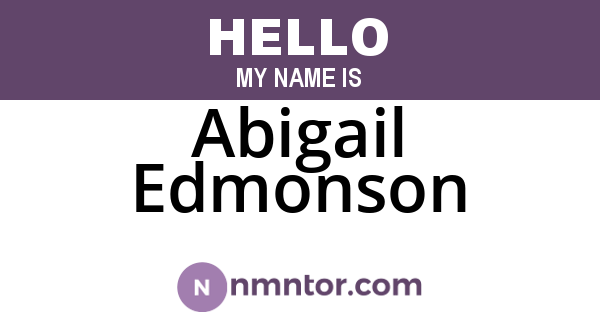 Abigail Edmonson