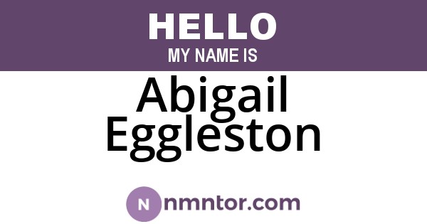 Abigail Eggleston