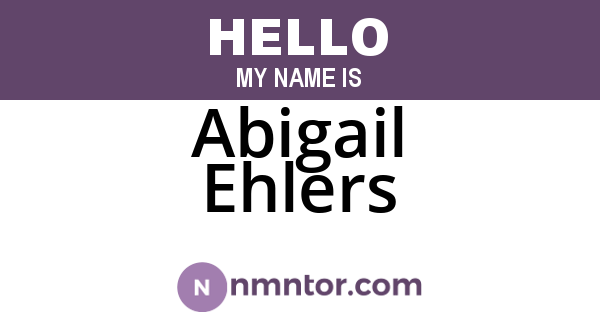 Abigail Ehlers