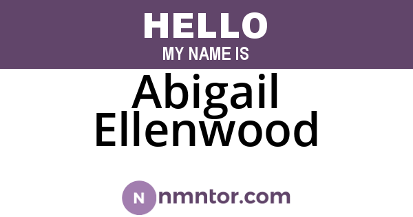 Abigail Ellenwood