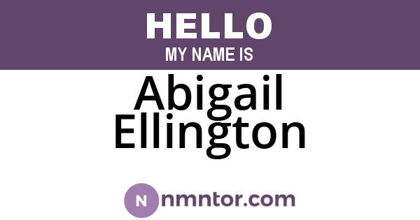 Abigail Ellington