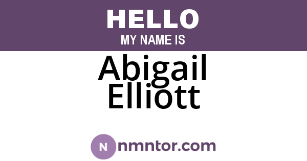 Abigail Elliott