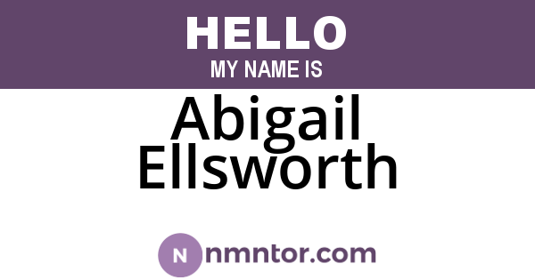 Abigail Ellsworth