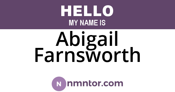 Abigail Farnsworth