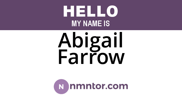 Abigail Farrow