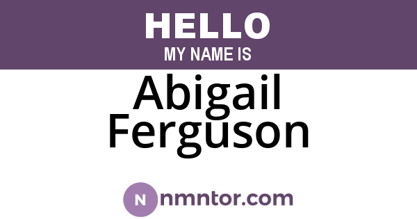 Abigail Ferguson