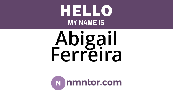 Abigail Ferreira