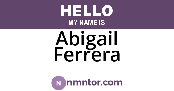 Abigail Ferrera