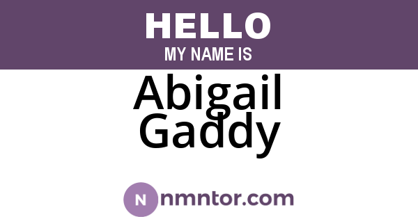 Abigail Gaddy