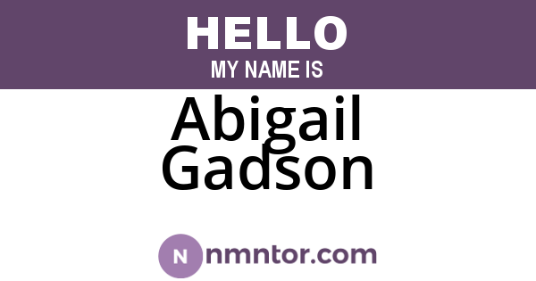 Abigail Gadson