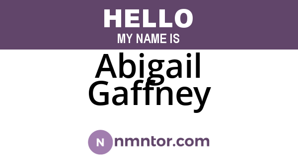 Abigail Gaffney