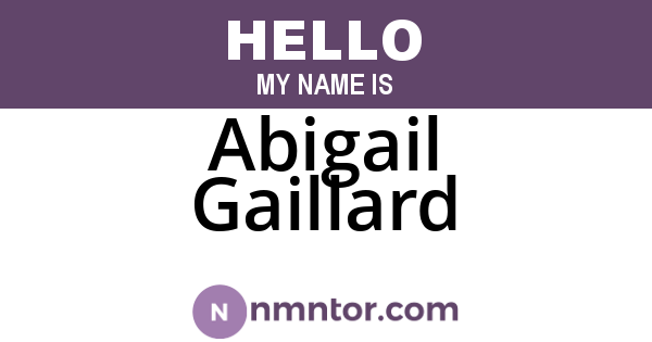 Abigail Gaillard