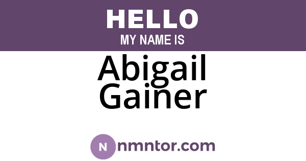 Abigail Gainer