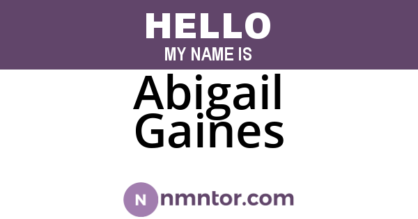 Abigail Gaines