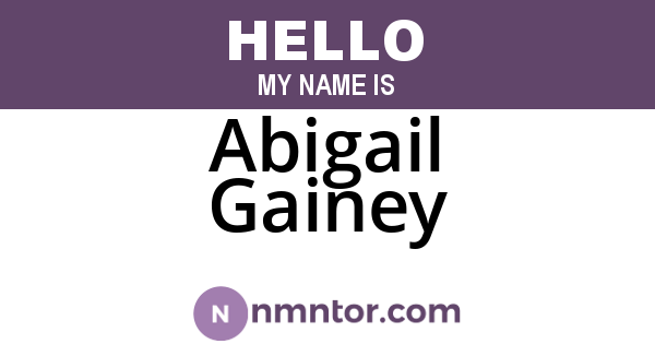 Abigail Gainey