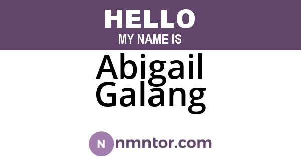 Abigail Galang