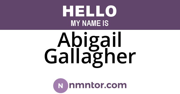 Abigail Gallagher