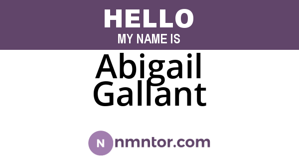 Abigail Gallant