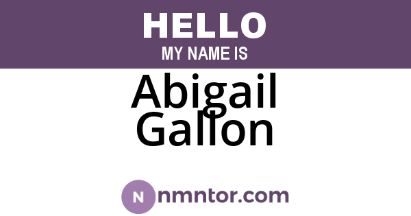 Abigail Gallon