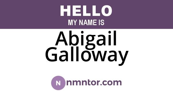Abigail Galloway