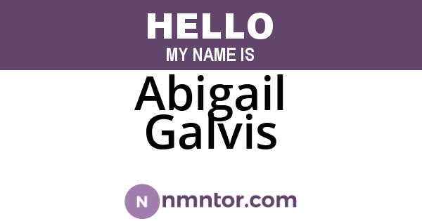 Abigail Galvis