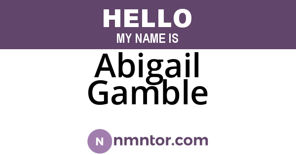 Abigail Gamble