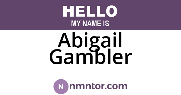 Abigail Gambler