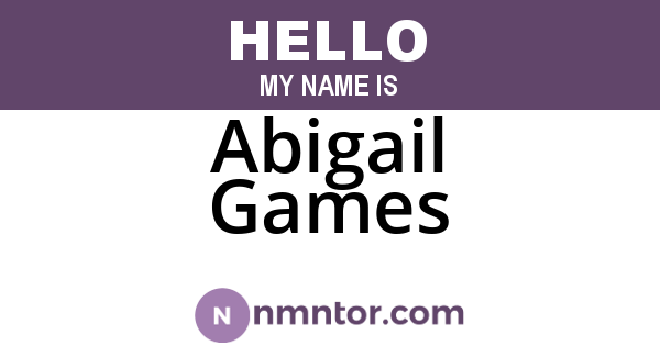 Abigail Games
