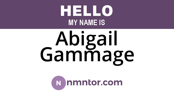 Abigail Gammage