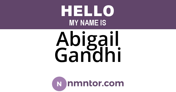 Abigail Gandhi