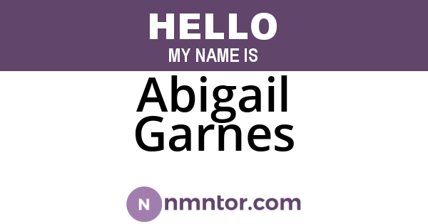 Abigail Garnes