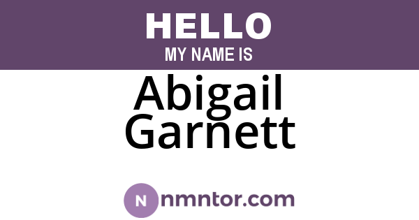 Abigail Garnett
