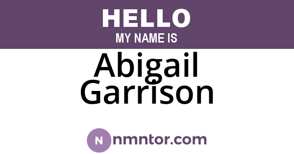 Abigail Garrison