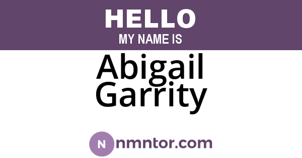 Abigail Garrity