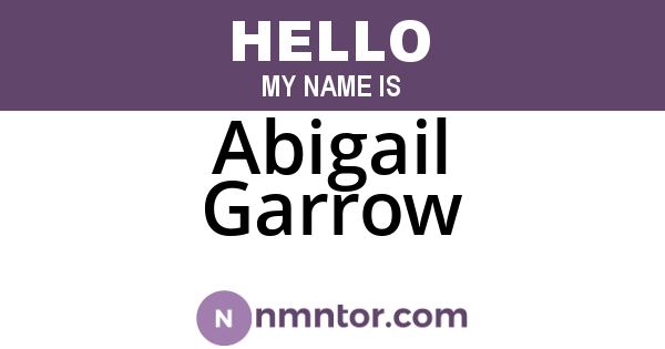 Abigail Garrow