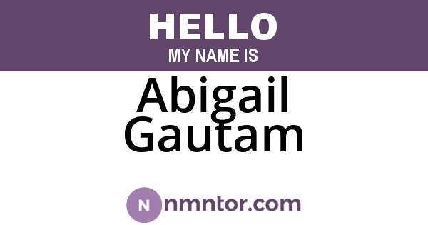 Abigail Gautam