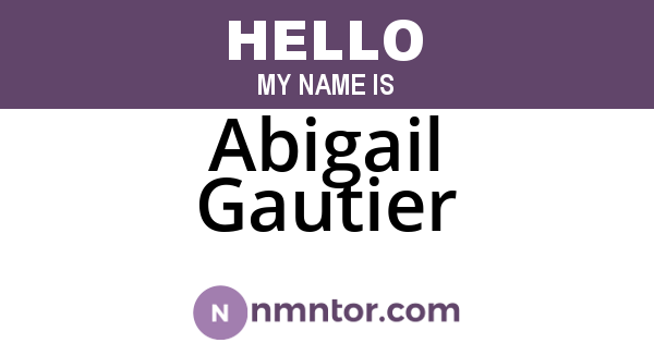 Abigail Gautier