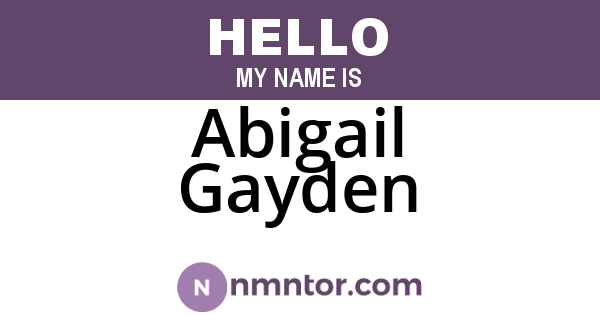 Abigail Gayden
