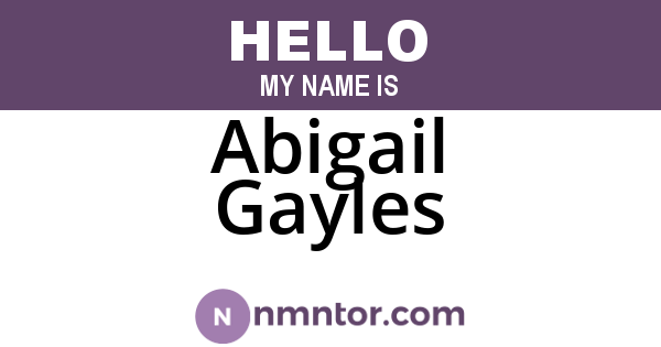Abigail Gayles