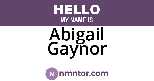 Abigail Gaynor