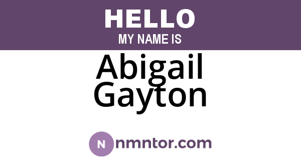 Abigail Gayton